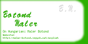 botond maler business card